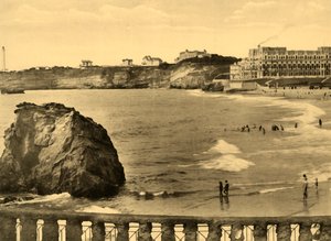 Biarritz – Hotel du Palais és az öböl, 1930. alkotó: Unbekannt