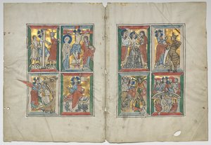 Bifólió jelenetekkel Krisztus életéből, 1230-1240. alkotó: Unbekannt