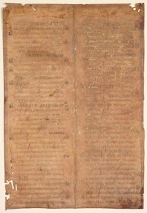 Bifolium Kimetszett Karoling Graduál verso, c. 830-860. alkotó: Unbekannt
