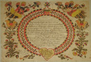 Születési és keresztelési anyakönyvi kivonat, 1784. alkotó: Unbekannt