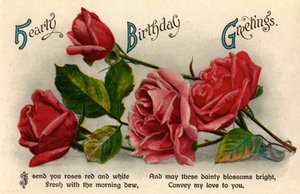 Születésnapi üdvözlőlap, 1900-1929 alkotó: Unbekannt