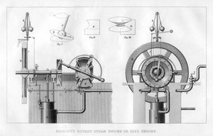 Bishopps forgó gőzgép vagy tárcsás motor, 1866 alkotó: Unbekannt