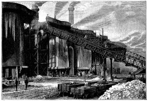 Nagyolvasztókemencék, Barrow Hematite Iron and Steel Company, Barrow in Furness, Cumbria, 1890 alkotó: Unbekannt