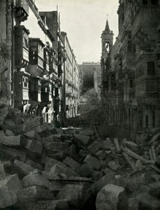 Bombakár egy máltai utcában, második világháború, 1942, 1944. alkotó: Unbekannt