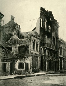 Bombázott épületek Belgrádban, Szerbiában, Első világháború, 1915. október, 1920. k. alkotó: Unbekannt