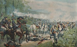 Bonaparte megnézi a francia visszavonulást Marengóban, 1800, 1896 alkotó: Unbekannt