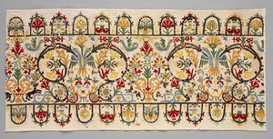 Szoknyaszegélycsíkok, 1600-1700-as évek. alkotó: Unbekannt