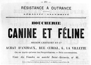 Boucherie Canine et Feline, a Párizsi Kommün francia politikai plakátjairól, 1871. május alkotó: Unbekannt