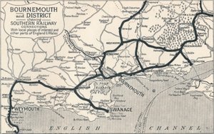 Bournemouth és kerület, déli vasúti összeköttetések bemutatása, 1929 alkotó: Unbekannt