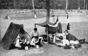 Fiúk táborozása, Berlin, Németország, 1922 alkotó: Unbekannt