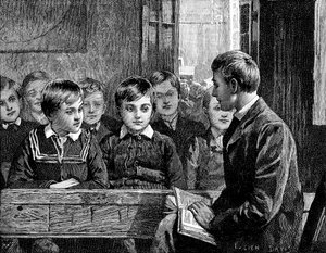 Fiúosztály egy amerikai vasárnapi iskolában, 1890 alkotó: Unbekannt