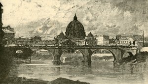Szent Angelo hídja, Róma, 1890. alkotó: Unbekannt