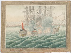 Brig Mercury harcol két török hajóval 1829. május 14-én alkotó: Unbekannt