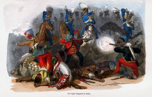Brit 3. könnyű dragonyosok akcióban Indiában alkotó: Unbekannt