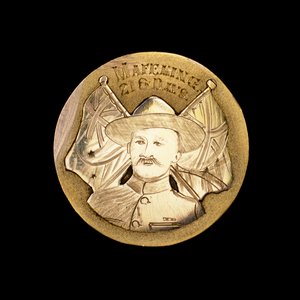 Brit búr háborús érem, amely a Mafeking ostroma elleni védelmet ünnepli és Robert Baden-Powellt ábrázolja (fotó) alkotó: Unbekannt