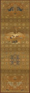 Brokát, selyem. Hosszúkás panel, székhuzat, Qing-dinasztia, 18. század. alkotó: Unbekannt