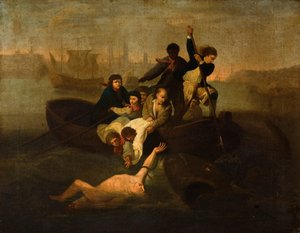 Brook Watson és a cápa, 1800-1900. alkotó: Unbekannt
