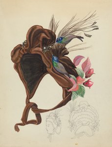 Barna bársonysapka, c. 1940. alkotó: Unbekannt