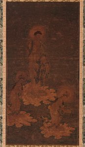 Buddha Amida üdvözlő leszármazása, Kamakura-korszak, 14. század. alkotó: Unbekannt