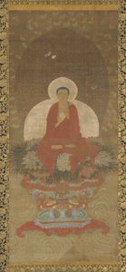Buddha Kusa fű szőnyegén trónol, 17. század. alkotó: Unbekannt