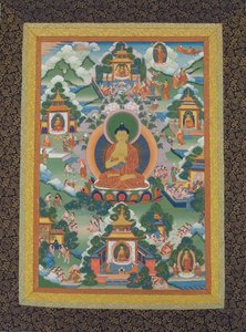 Buddha lótusz talapzaton ül, 19. század. alkotó: Unbekannt