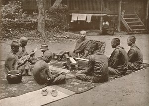 Buddhista pap tanítványokkal, 1900. alkotó: Unbekannt