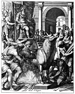 Phalaris bika, Agrigentum zsarnoka, Szicília, Kr.e. 570 körül 16. század alkotó: Unbekannt