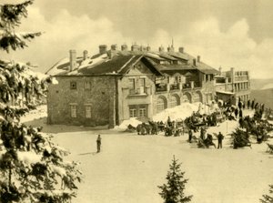 Siklóállomás, Rax-hegység, Alsó-Ausztria, 1935. Az alkotó: Unbekannt