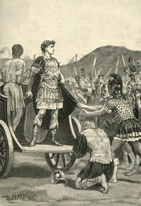 Caesar beszédet mond a Malcontent Légiókhoz a Campus Martiusban, 1890. alkotó: Unbekannt