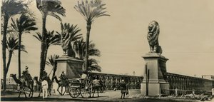 Kairó – Kasr-El-Nil híd, c1930-c1939. alkotó: Unbekannt