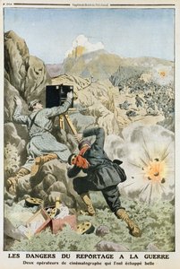Operatőrök tűz alatt forgatás közben az első balkáni háborúban, 1912 alkotó: Unbekannt