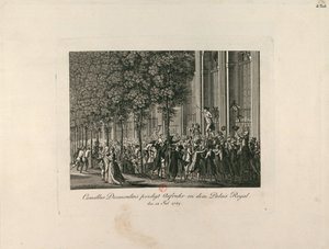 Camille Desmoulins a Palais Royal Gardensben, c. 1797-1800. alkotó: Unbekannt