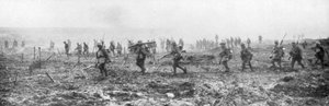 Kanadai csapatok a senkiföldjén, Vimy, Franciaország, Első világháború, 1917. április 9. alkotó: Unbekannt