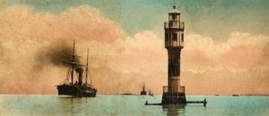 Szuezi csatorna. A keserű tavak - Az északi világítótorony, c1918-c1939. alkotó: Unbekannt