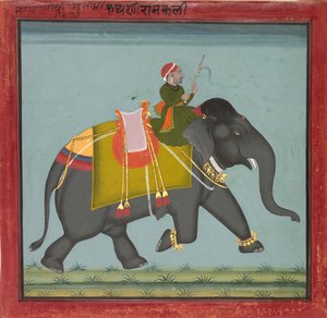 Caparisoned Elephant Mahouttal, 1761-ben. alkotó: Unbekannt