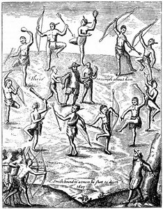 John Smith kapitány indiánok fogságába esett, Virgina, 1607 c1880 alkotó: Unbekannt