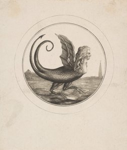 Karikatúra, amely Marie Antoinette-et sárkányként mutatja be, 18. század. alkotó: Unbekannt