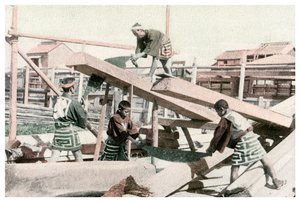 Asztalosok munkában, Japán, 1904 alkotó: Unbekannt