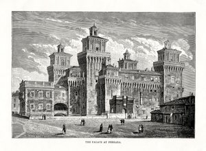 Estense kastély, Ferrara, Olaszország, 1879 alkotó: Unbekannt