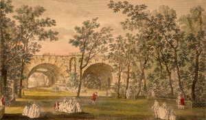 Center Crosswalk, Vauxhall Gardens, London, 1751. sz alkotó: Unbekannt