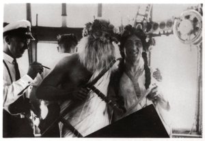 Ünnepély az egyenlítő átlépését a Graf Zeppelin léghajó fedélzetén, 1930 1933 alkotó: Unbekannt