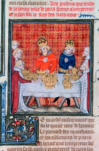 IV. Károly ajándékokat kap, 1375-1379 alkotó: Unbekannt