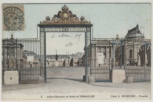 Chateau de Versailles: tiszteletrács – 1905-ös képeslap alkotó: Unbekannt