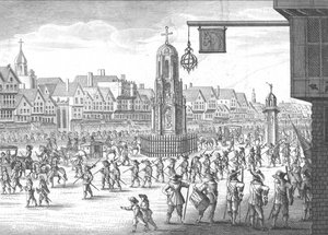 Cheapside, Cross and Conduit, 1638, 1809. alkotó: Unbekannt
