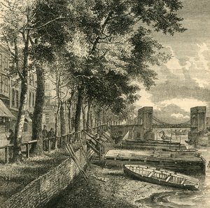 Cheyne Walk és Cadogan móló, 1876. alkotó: Unbekannt