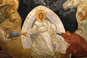 Chora templom múzeum : Feltámadás freskó Istanbul Turquie alkotó: Unbekannt