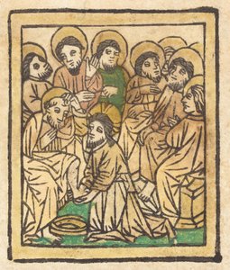 Krisztus az apostolok lábát mosva c. 1490. alkotó: Unbekannt