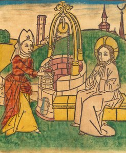 Krisztus és a szamáriai asszony, valószínűleg 1485. alkotó: Unbekannt