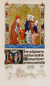 Krisztust édesanyja találta meg a templomban, vitatkozva az orvosokkal, c1310-1320 alkotó: Unbekannt
