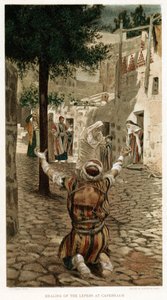 Krisztus meggyógyítja a leprásokat Kapernaumban, 1890 alkotó: Unbekannt